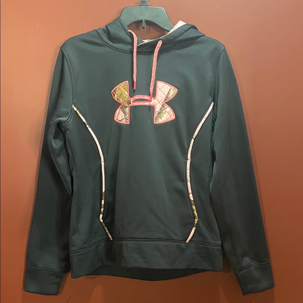 Under Armour Storm Black Pullover Hoodie with Camo-Accent Logo